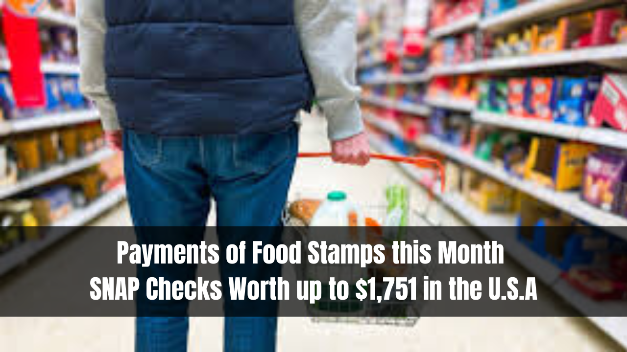 Payments of Food Stamps this Month SNAP Checks Worth up to $1,751 in the U.S.A