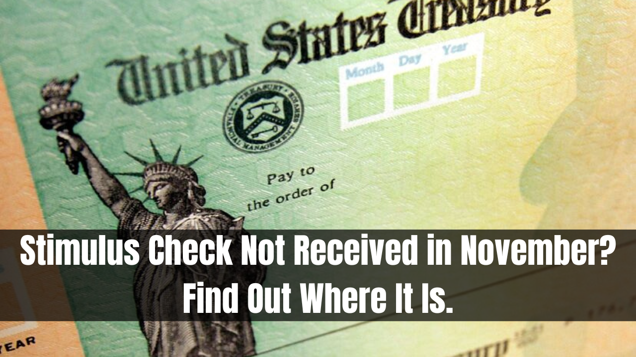 Stimulus Check Not Received in November? Find Out Where It Is